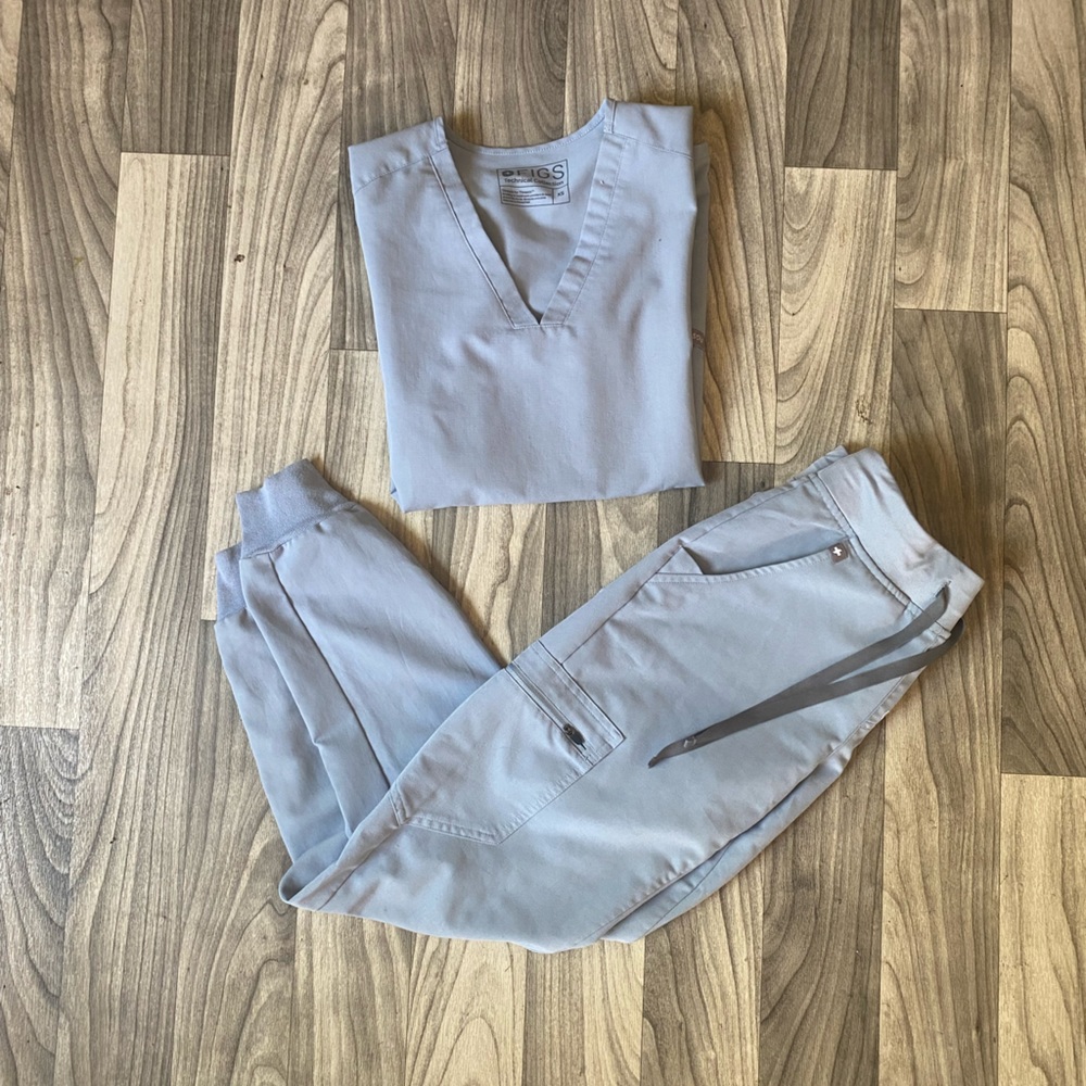 Figs Dusty Blue Scrub Set